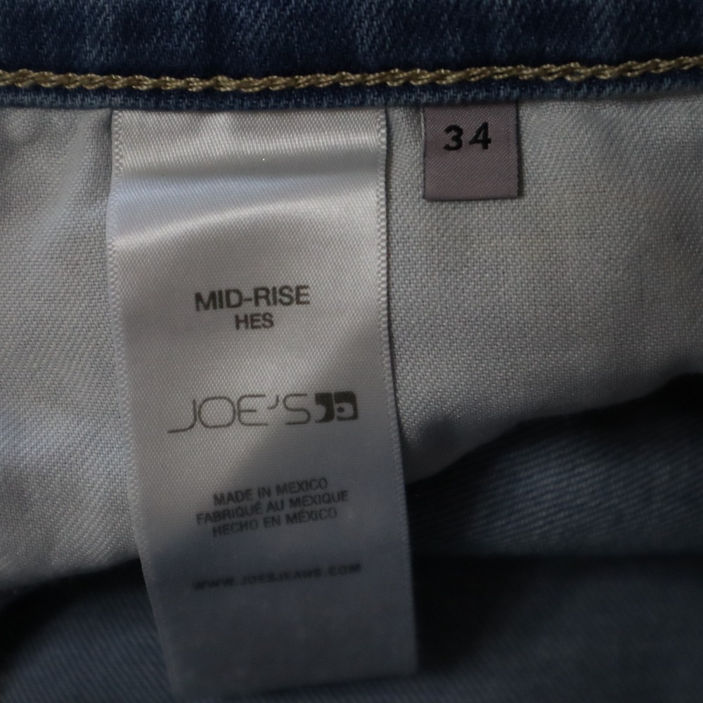 Joe's Jeans Womens 34 Mid-Rise Hes Slim Taper 5-Pocket Stretch Flex Denim‎ Blue - Picture 7 of 8